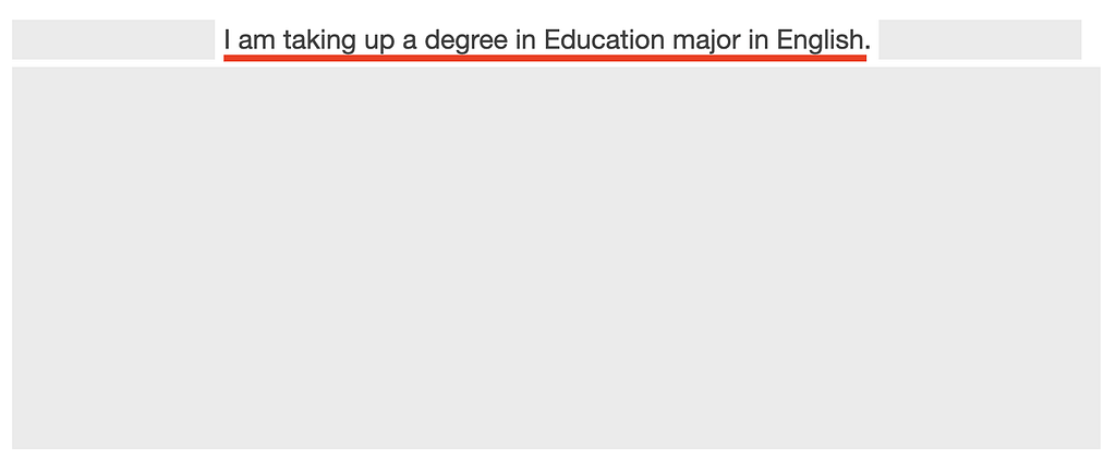 英語を専攻している例