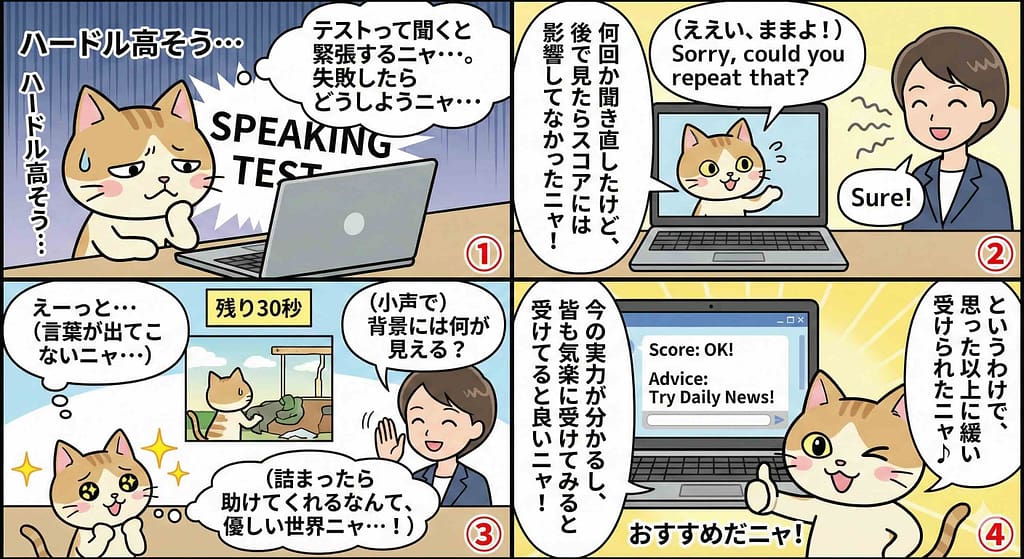 DMM英会話で写真描写をやっている様子