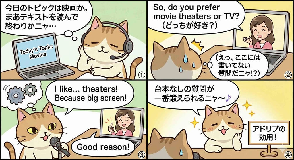 トピックカンバセーション(中級)の今日学ぶトピックと重要語句の説明