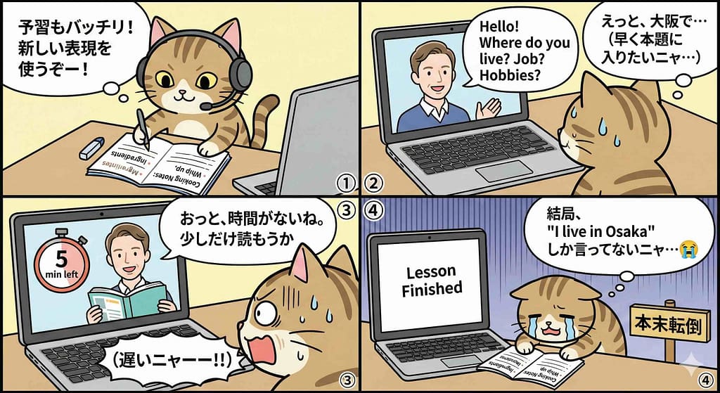 イマイチだったCambly講師のレッスンの様子