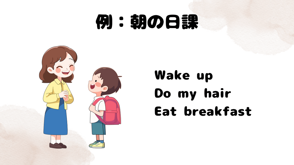 レアジョブ教材の日常生活を想定したレッスン例