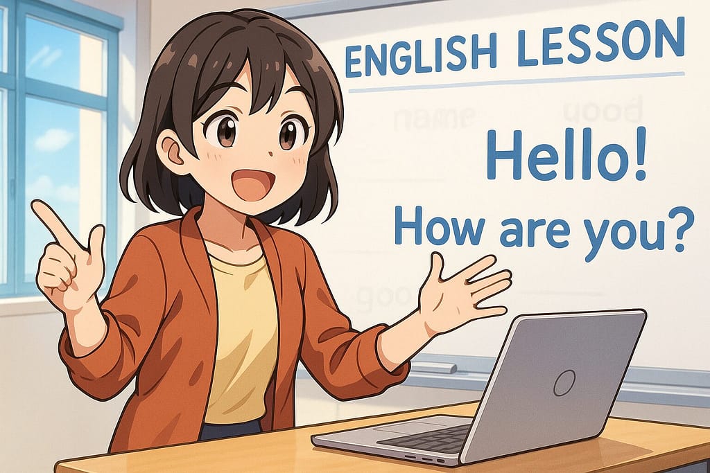 ネイティブキャンプのレッスンをしている日本人講師