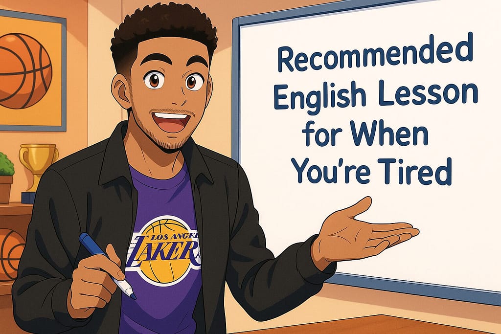 疲れた時におすすめなネイティブキャンプのレッスンを紹介しているブラジル人ハーフの男性講師