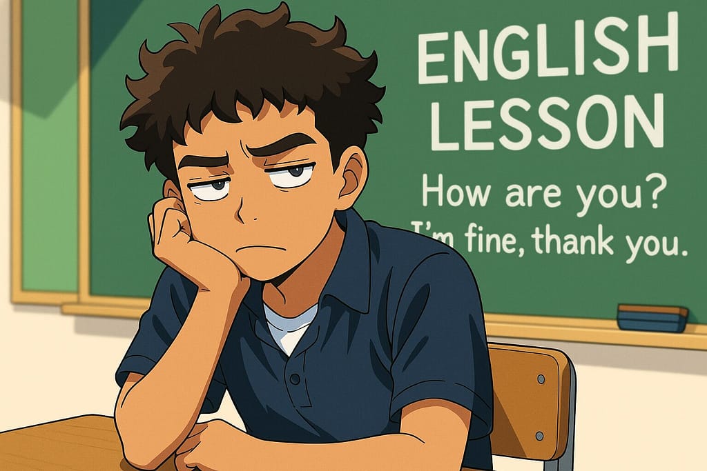 ネイティブキャンプに飽きてしまったアメリカ人ハーフの男性