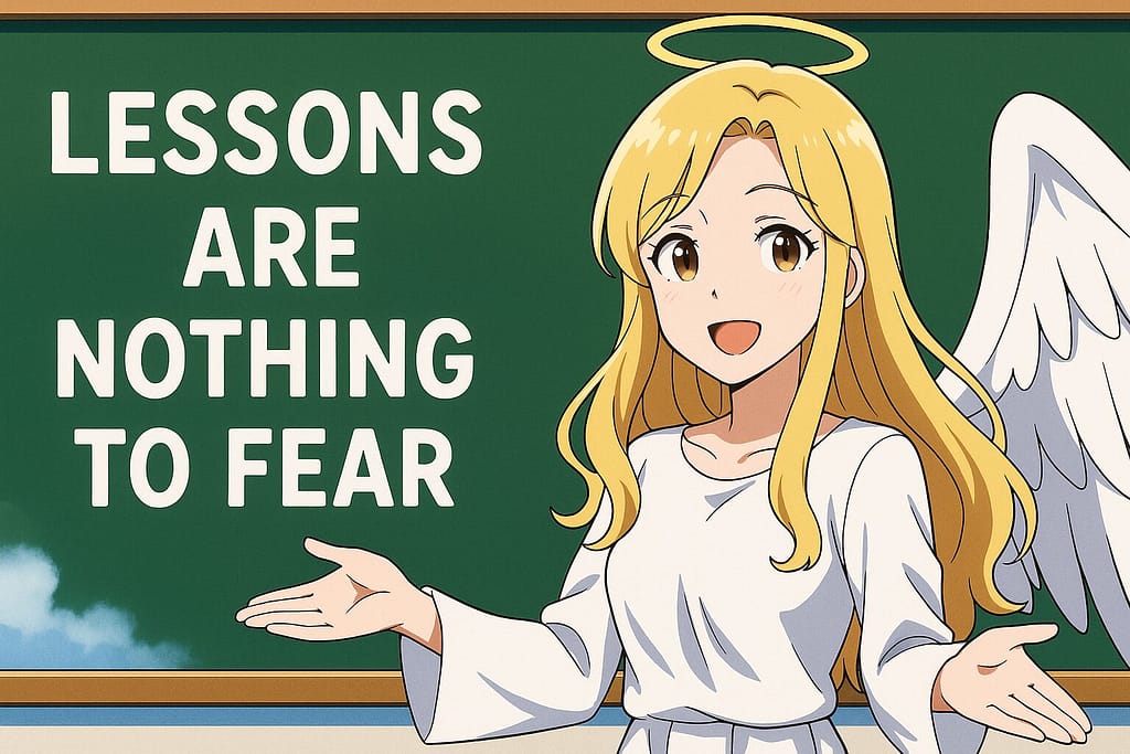 ネイティブキャンプのレッスンは怖くないと語りかける天使のような女性講師