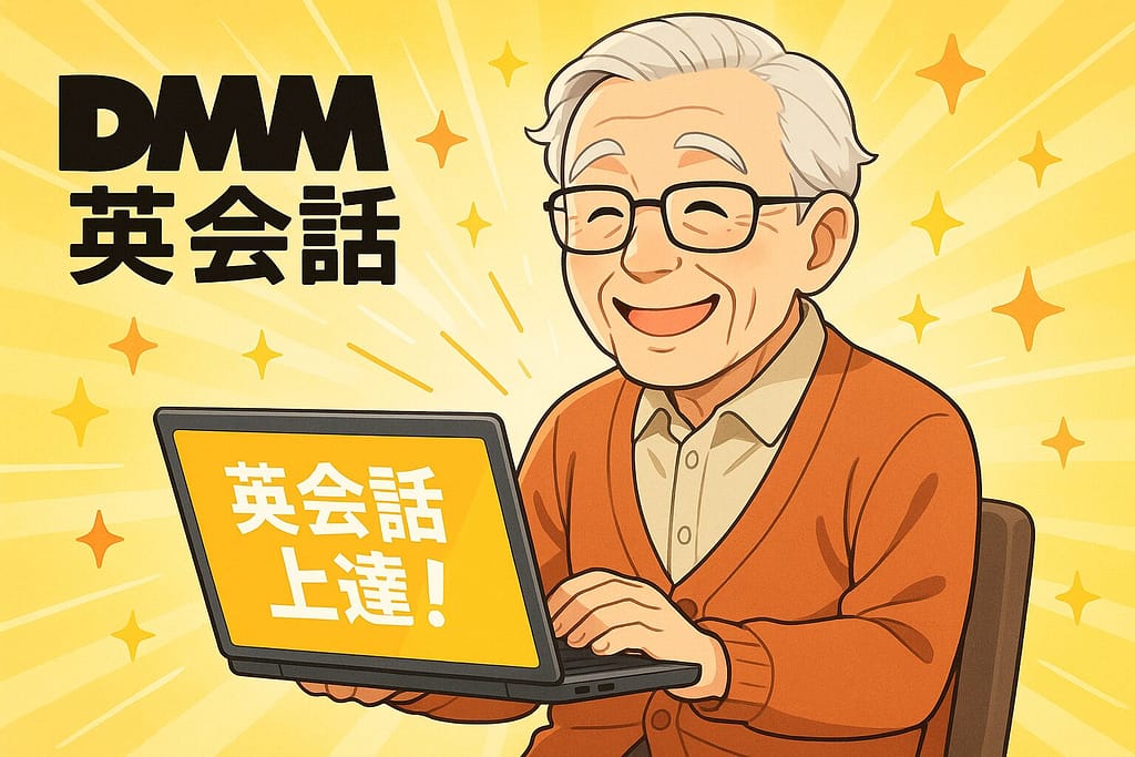 DMM英会話を毎日継続して得られた効果を実感しているおじいちゃん