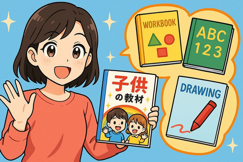 子供におすすめなレアジョブ教材を紹介しているお母さん