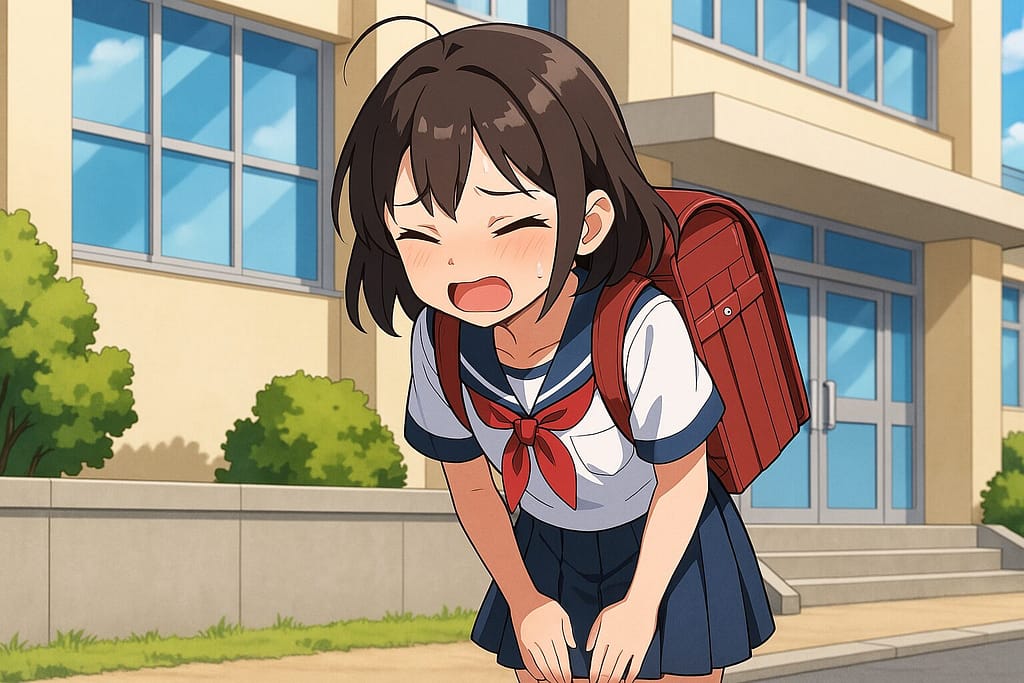 Weblio英会話のレッスンをすっぽかして謝っている女子小学生