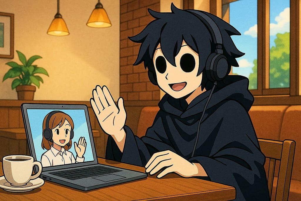 大人におすすめな教材のクラウティを体験している男性