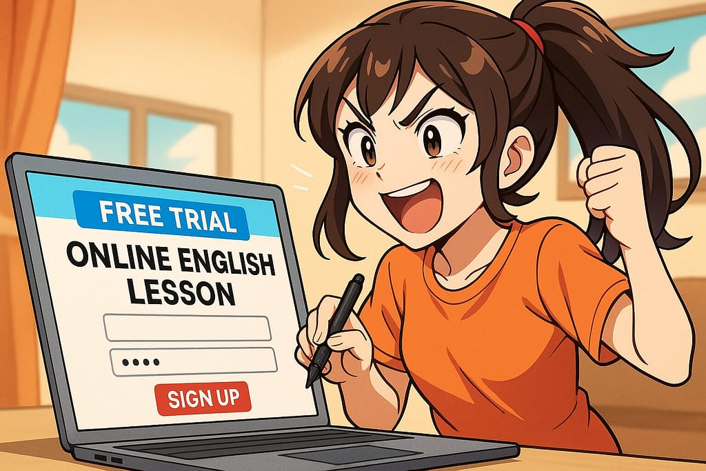 クラウティ無料体験の申し込みをしている女性