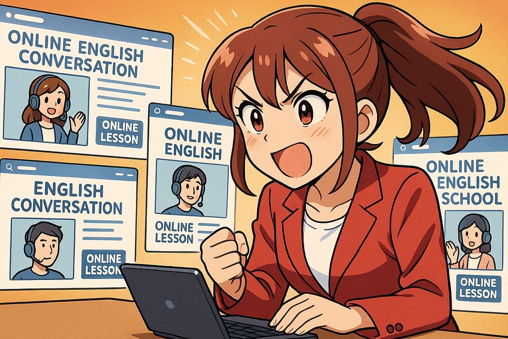 オンライン英会話11社の印象を語る女性