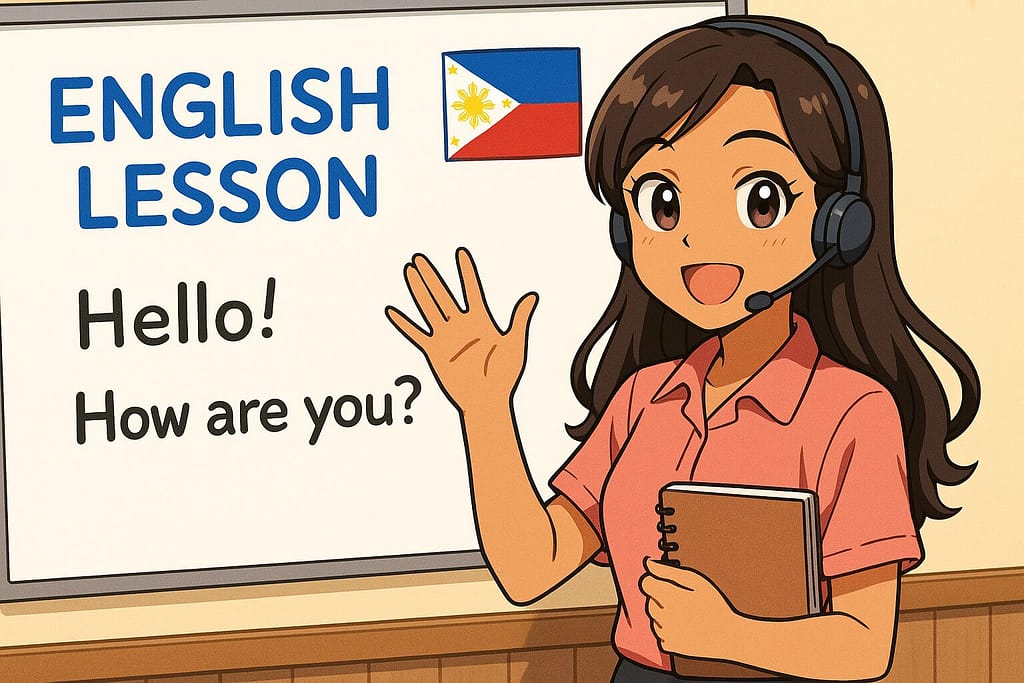 英会話を教えているフィリピン人講師