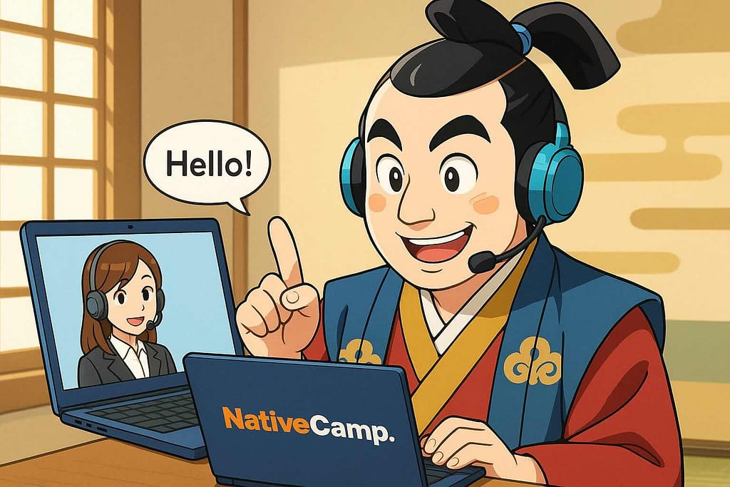 ネイティブキャンプを体験しているお殿様