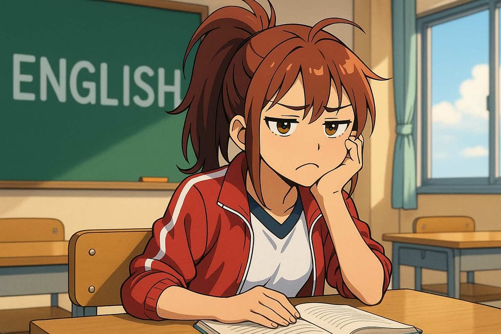 DMM英会話の効果がやや低めなレッスンを受けている女子高生