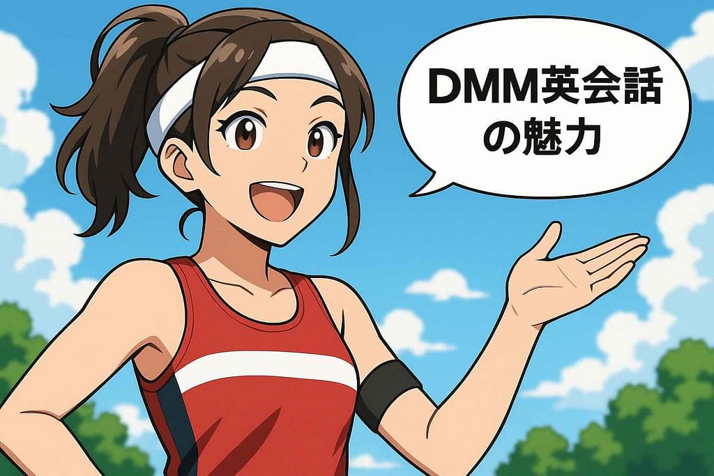 DMM英会話の魅力について語る女性アスリート