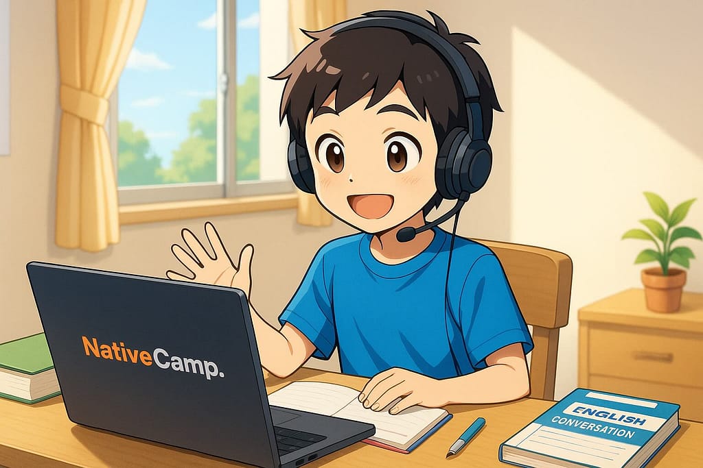 ネイティブキャンプを受講しているこども