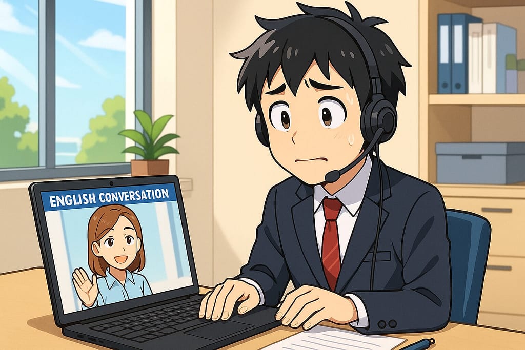 Camblyを受講している英語が苦手な男性新入社員