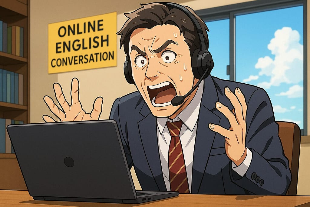 Cambly Proを体験しているビジネスマン