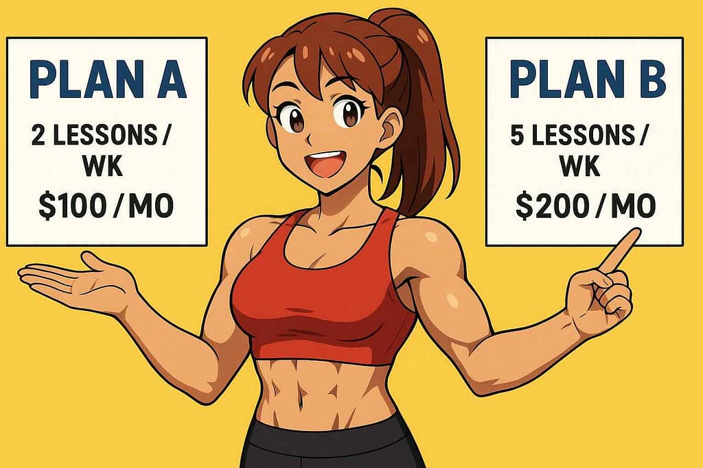 Cambly ProとPrivate+の違いを説明する女性