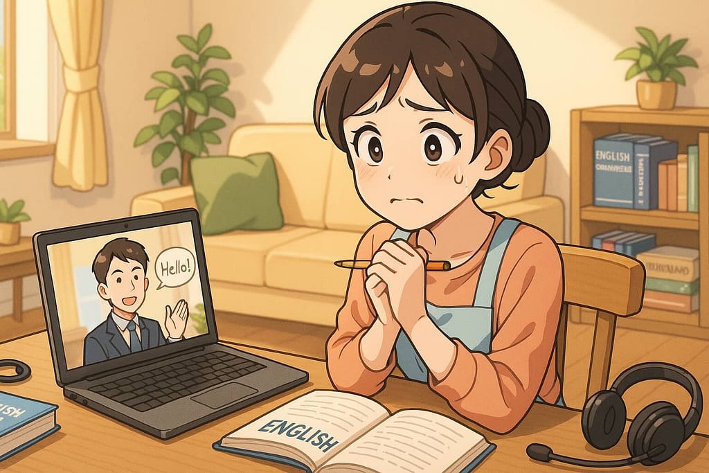 英語を話すのが不安な主婦