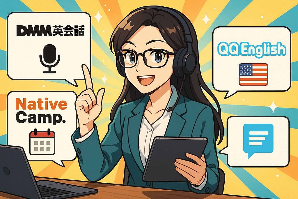 週3で通えるオンライン英会話の比較をしている女性