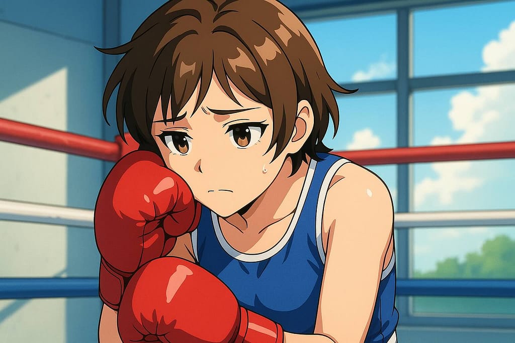 オンライン英会話を1日2回受けるのは効果があるのか悩んでいる女子ボクサー