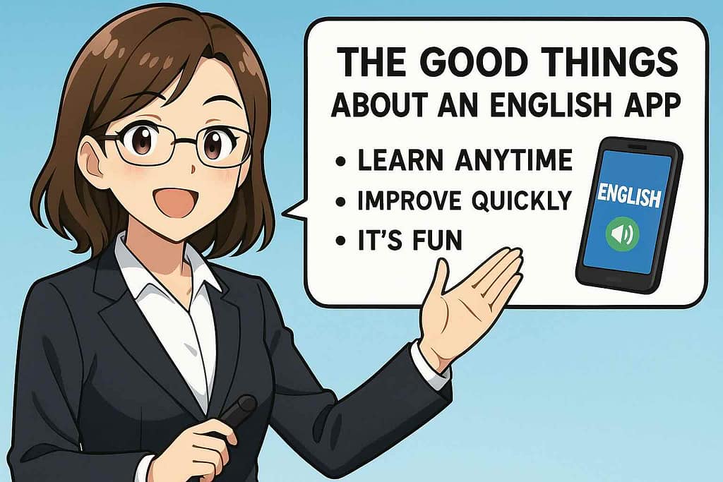 デュオリンゴの良い所と悪い所を説明する女性