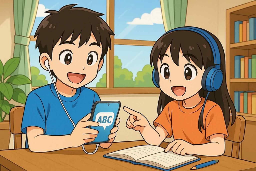 デュオリンゴ以外のオフラインでも利用できる英語学習アプリをする兄弟