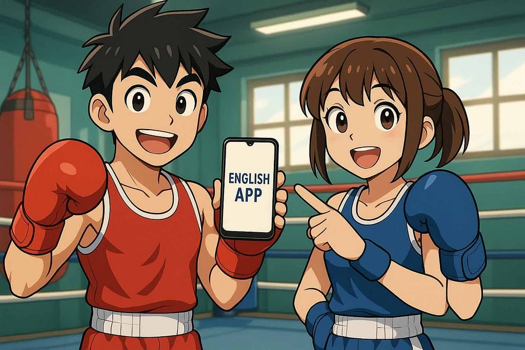 簡単すぎるので他のおすすめなアプリを紹介しているボクサーたち