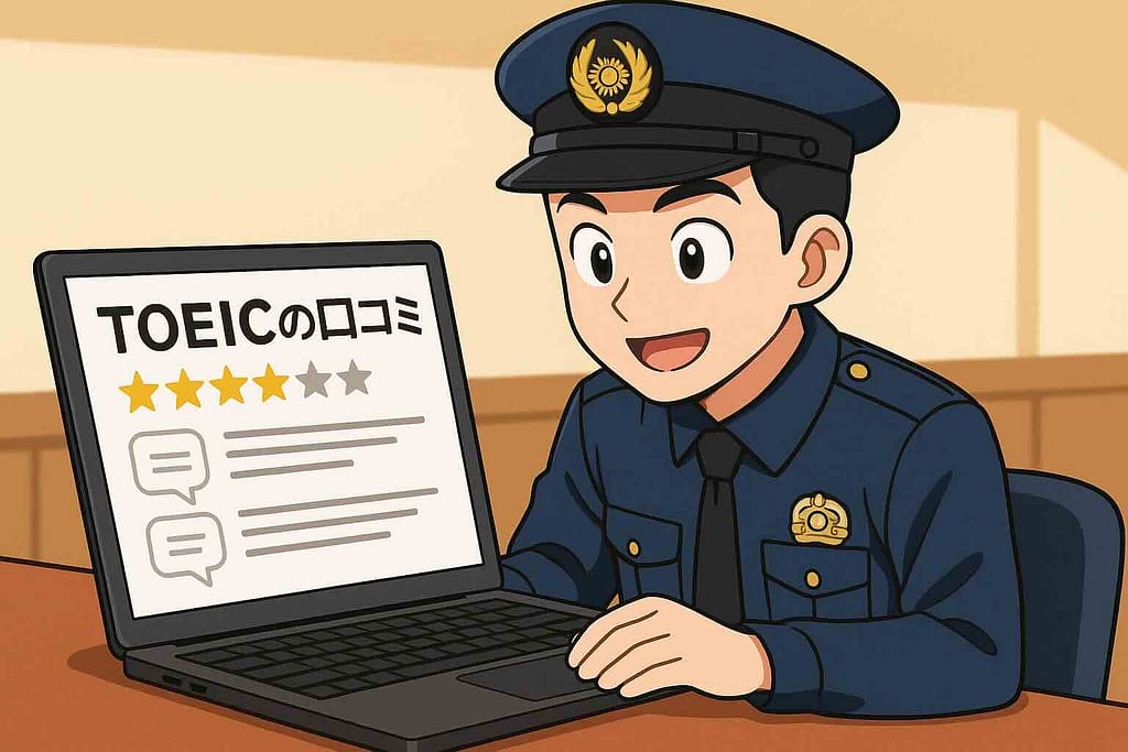 スタディサプリTOEICは効果ないのか口コミを調べている警察官