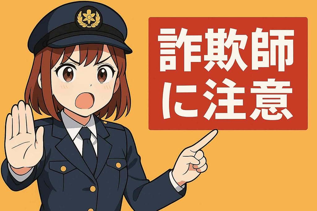 やばい人に合わないための注意点を語る警察官