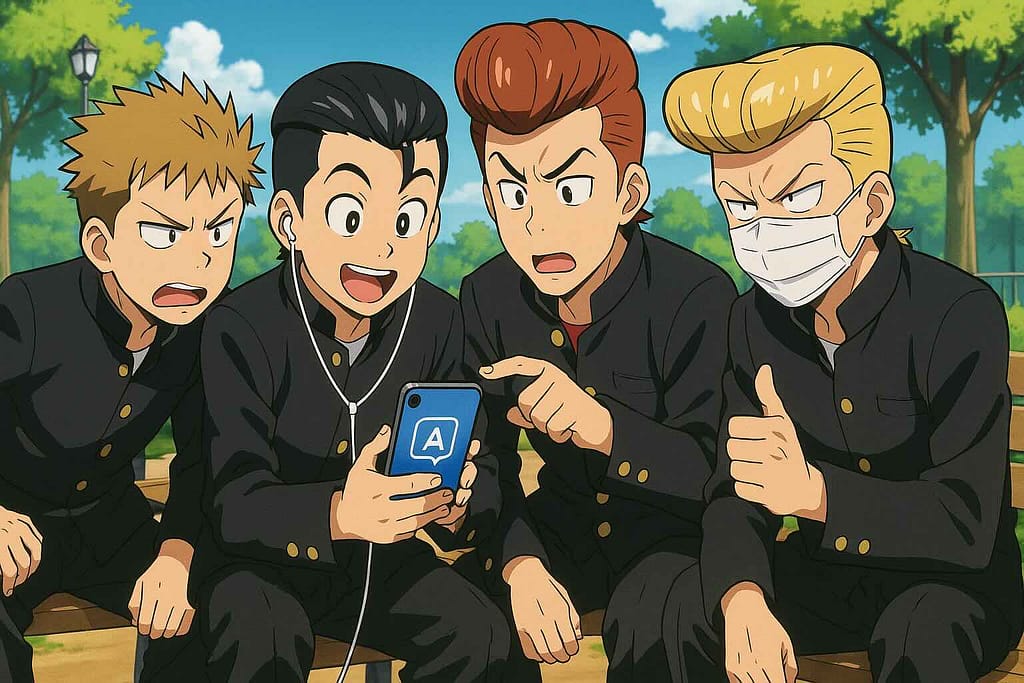 YouGlishの有料と無料プランの違いを見つける中学生