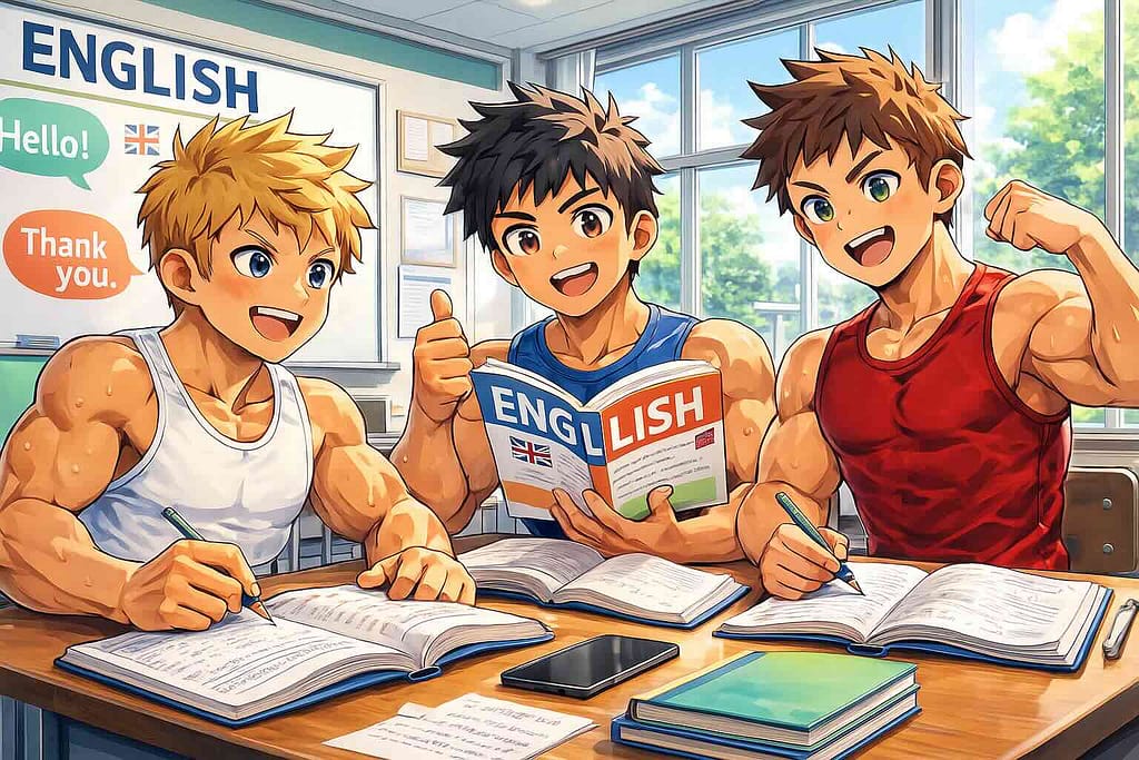 英会話を上達させる少年たち
