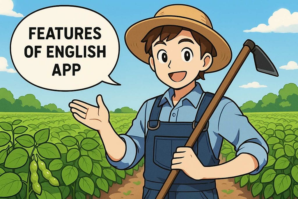 eスポーツ英会話の特徴を説明する男性