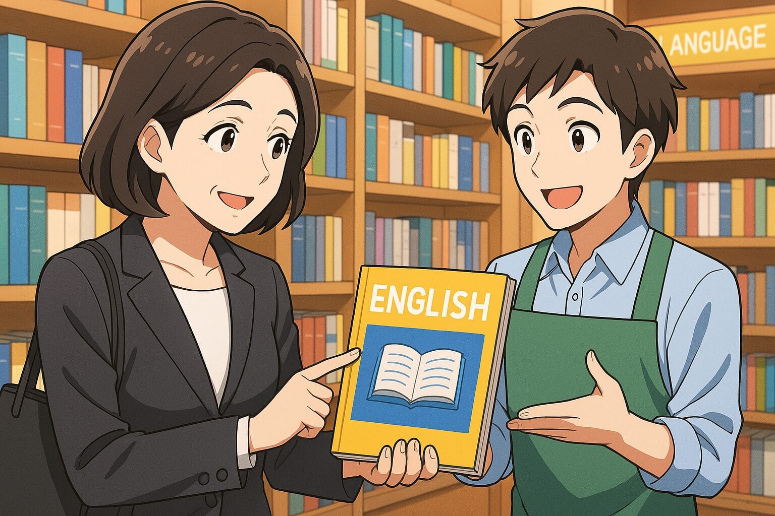 ビズメイツのおすすめな教材を紹介してもらっている女性社員