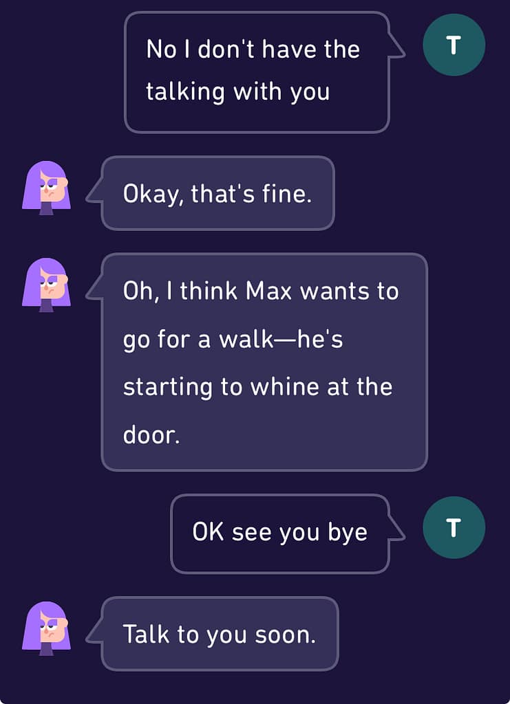 リリーとのビデオ通話3