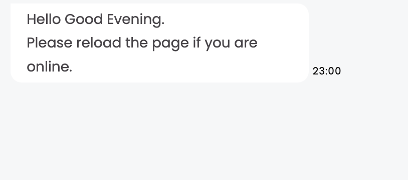 接続が悪い時のチャットメッセージ