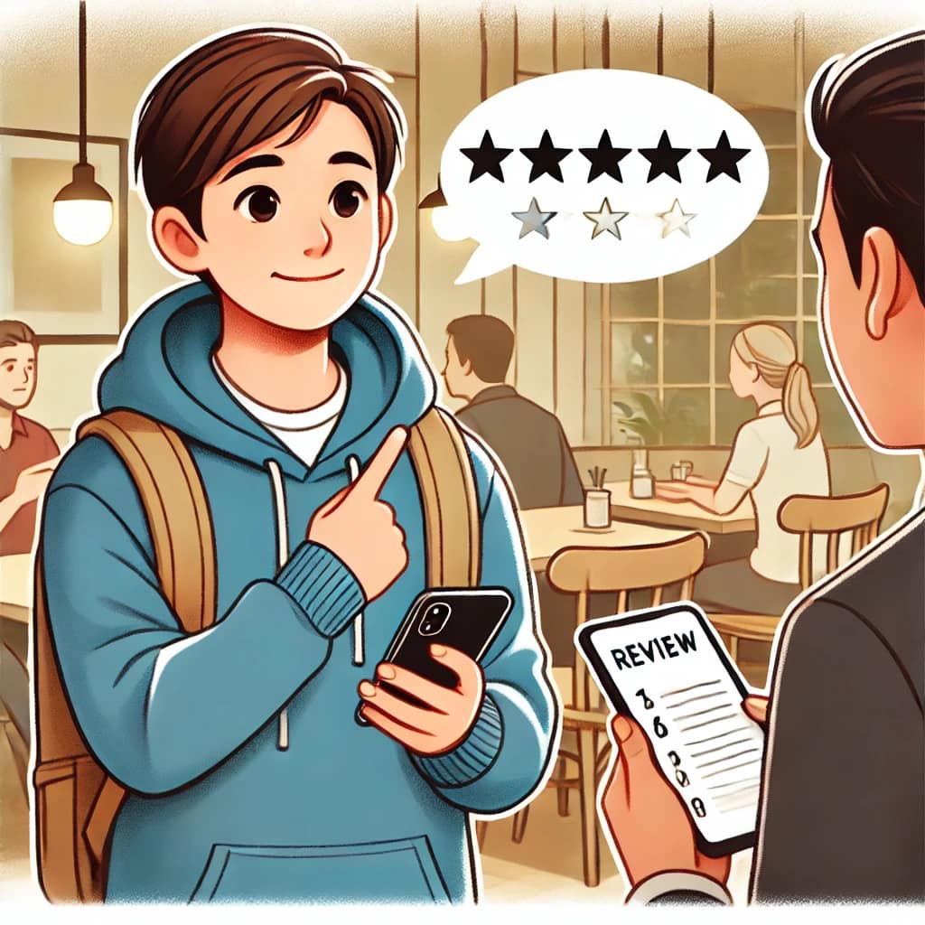 プラスネイティブプランを使ってみた感想を述べている学生