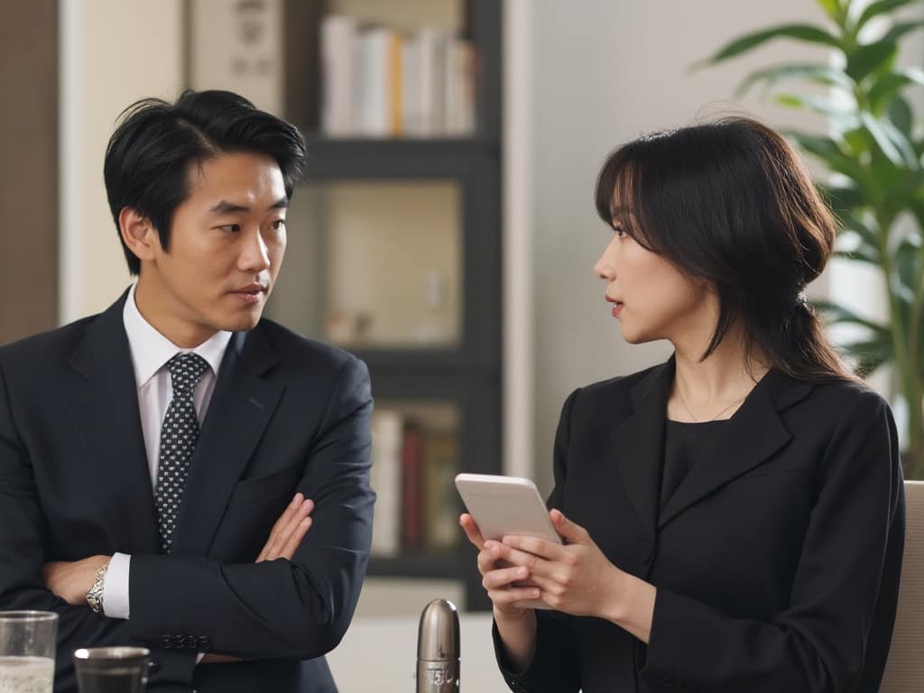 英語を聞き取るコツを習っている男性