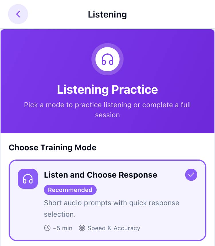 LinguaTOEFLのリスニング様子